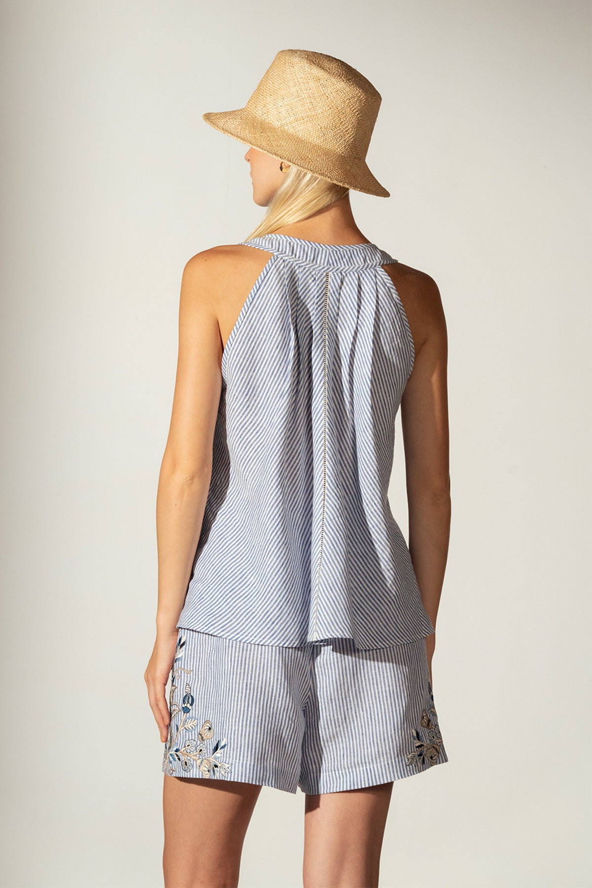 Clarissa Round Neck Panel Tank Top