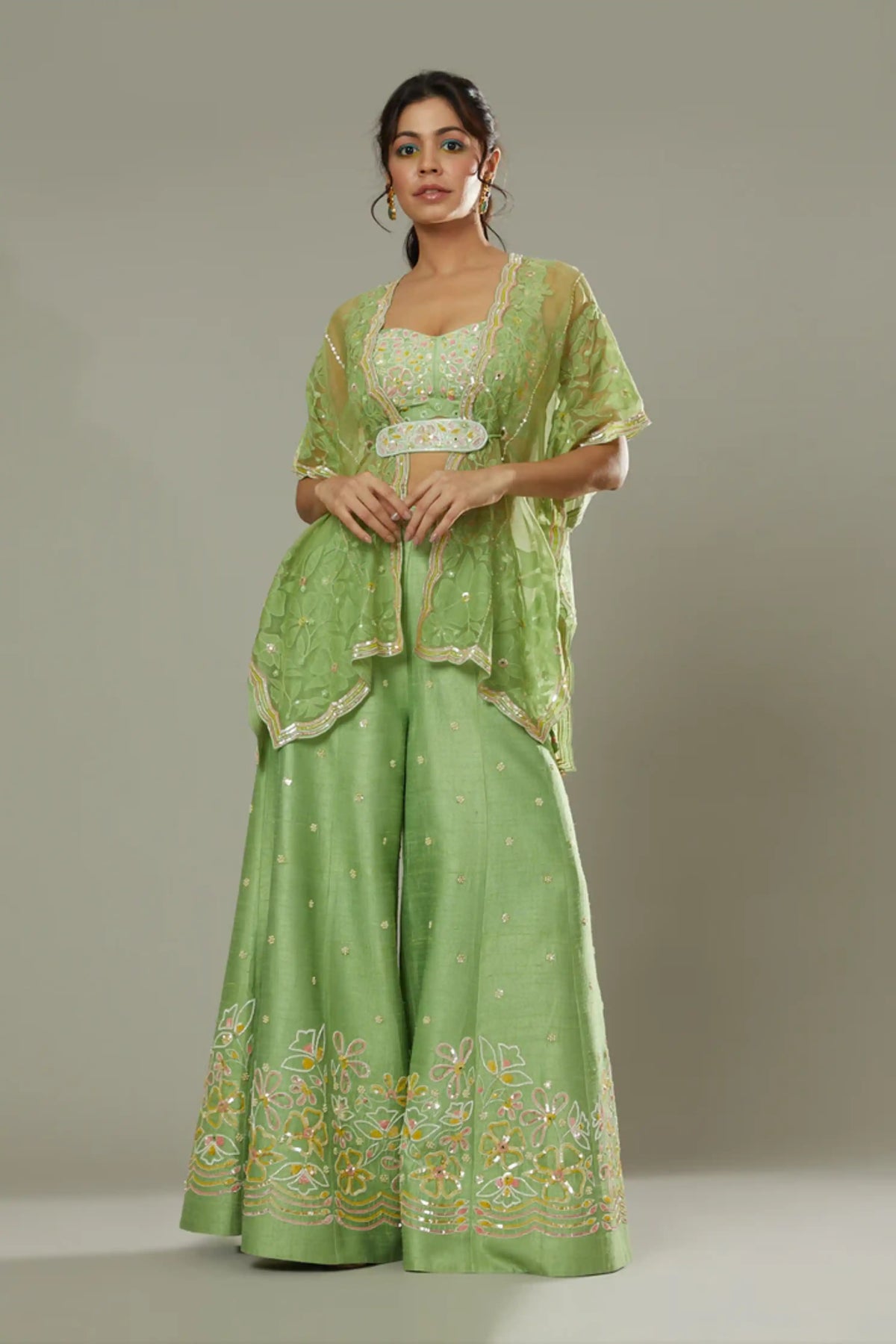 Green Apple Sharara Set