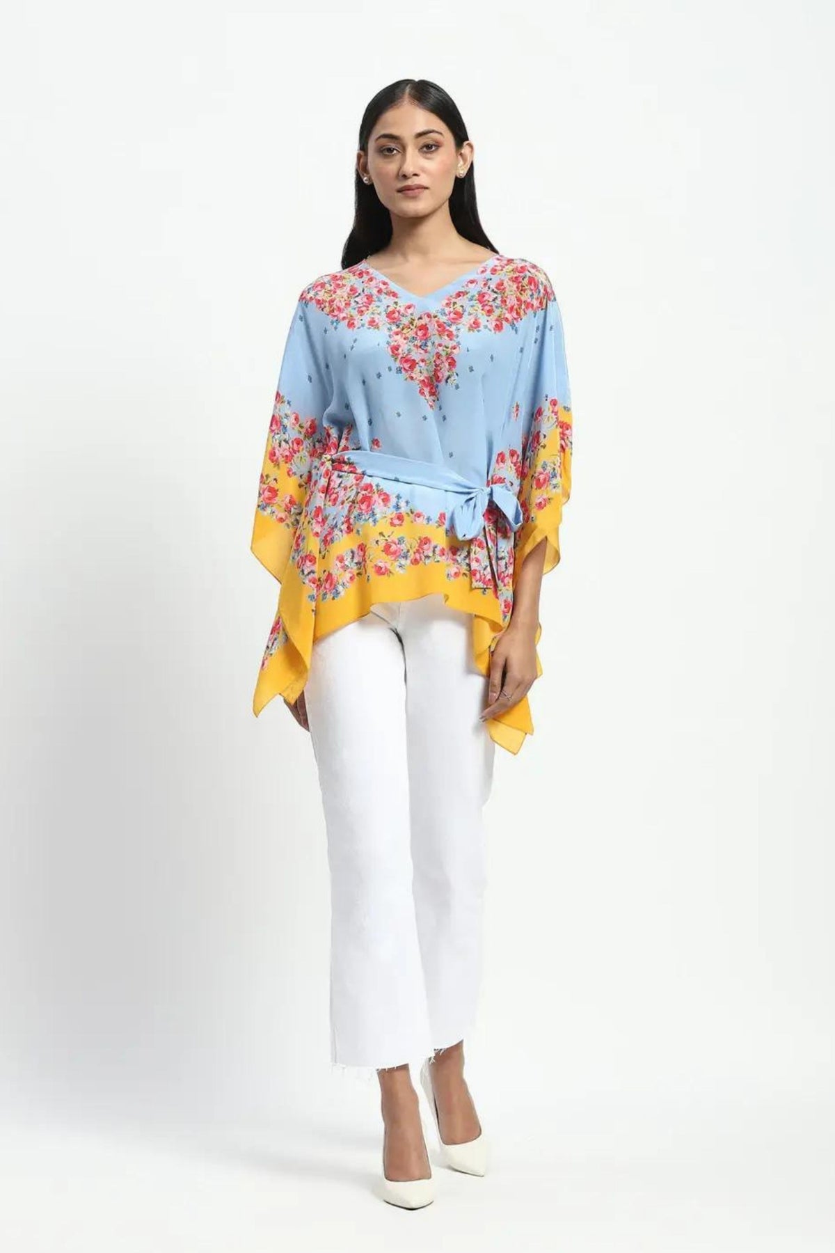 Blue Powder Kaftan Top