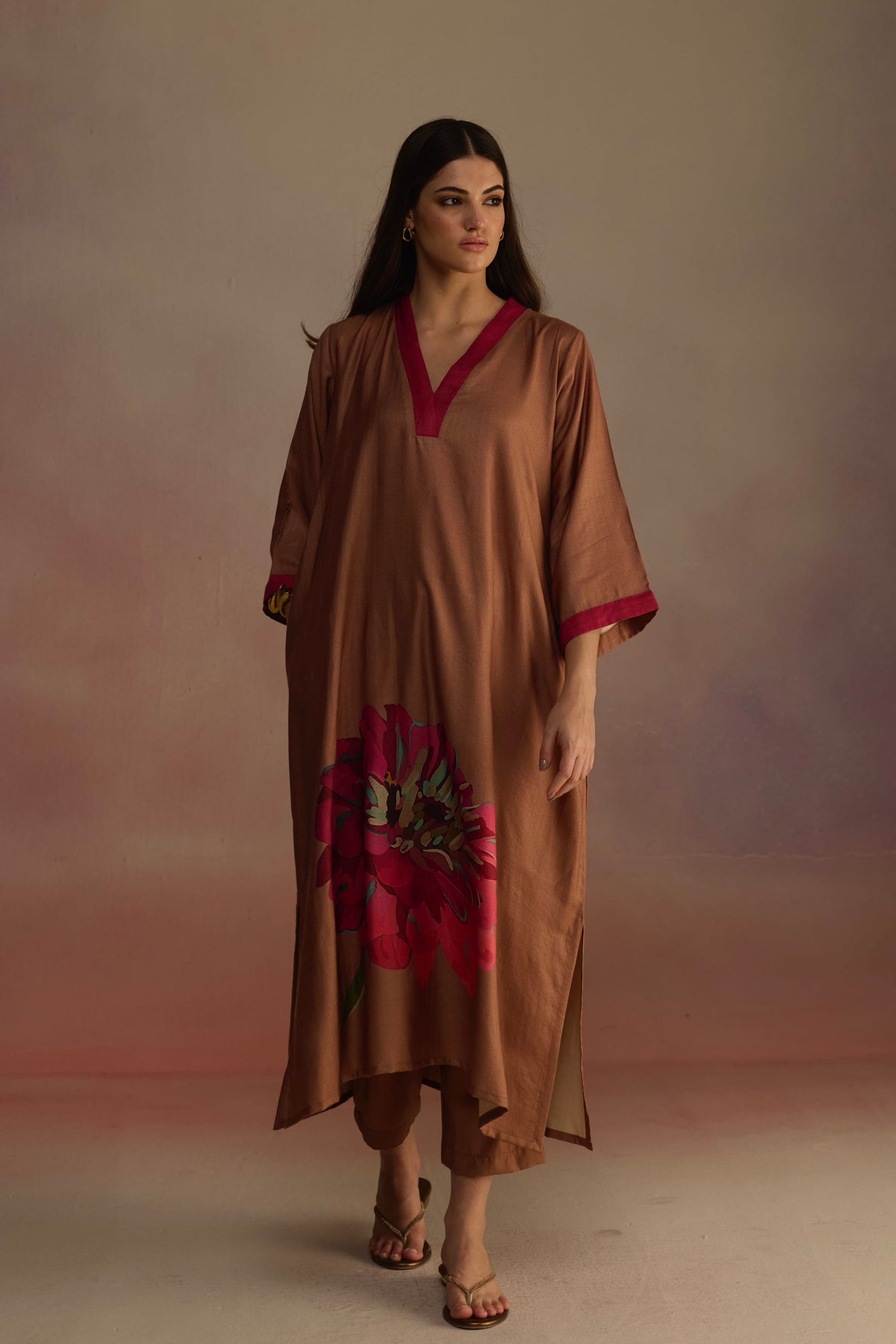 Woodapple Brown Kurta