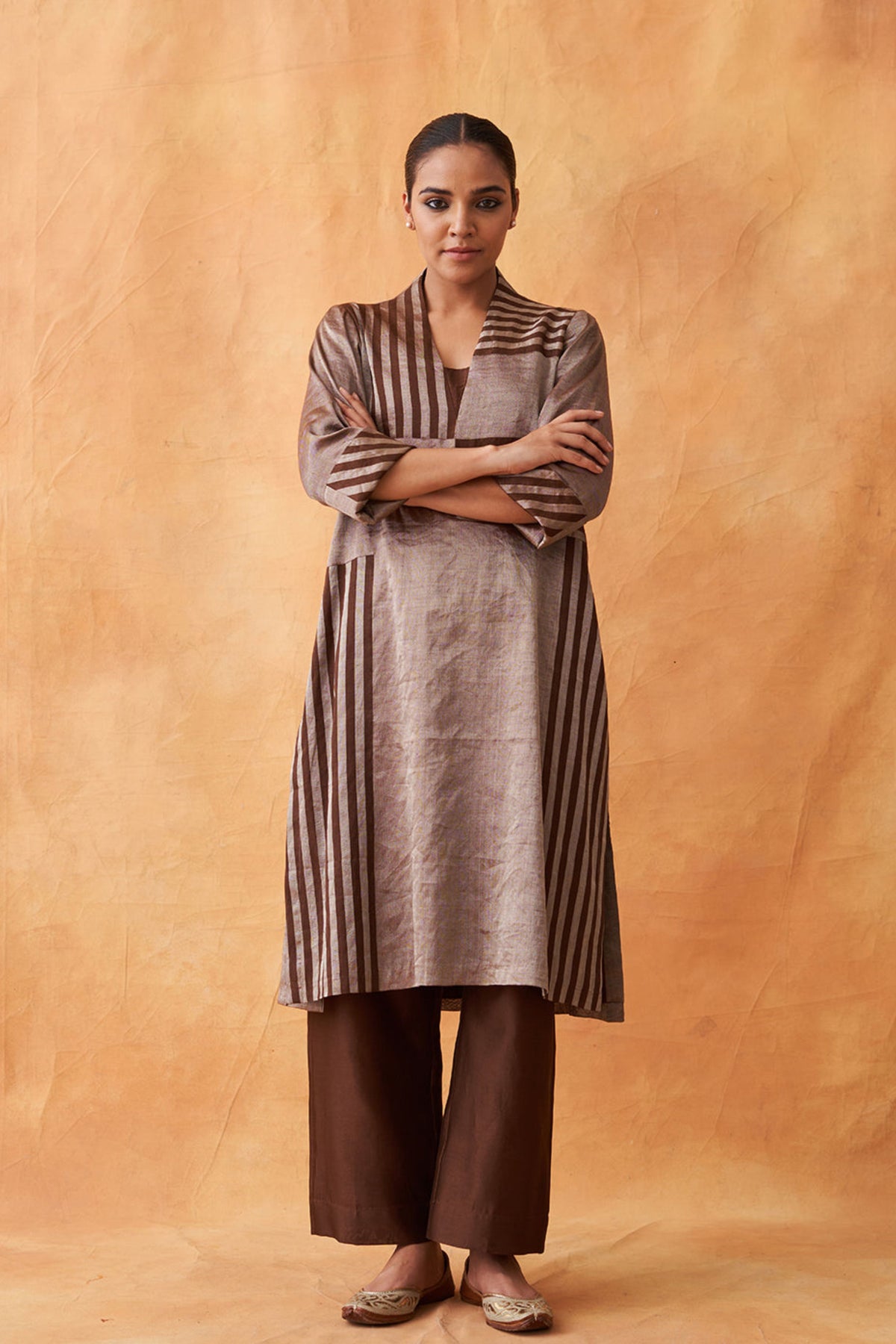 Silver Brown Kurta