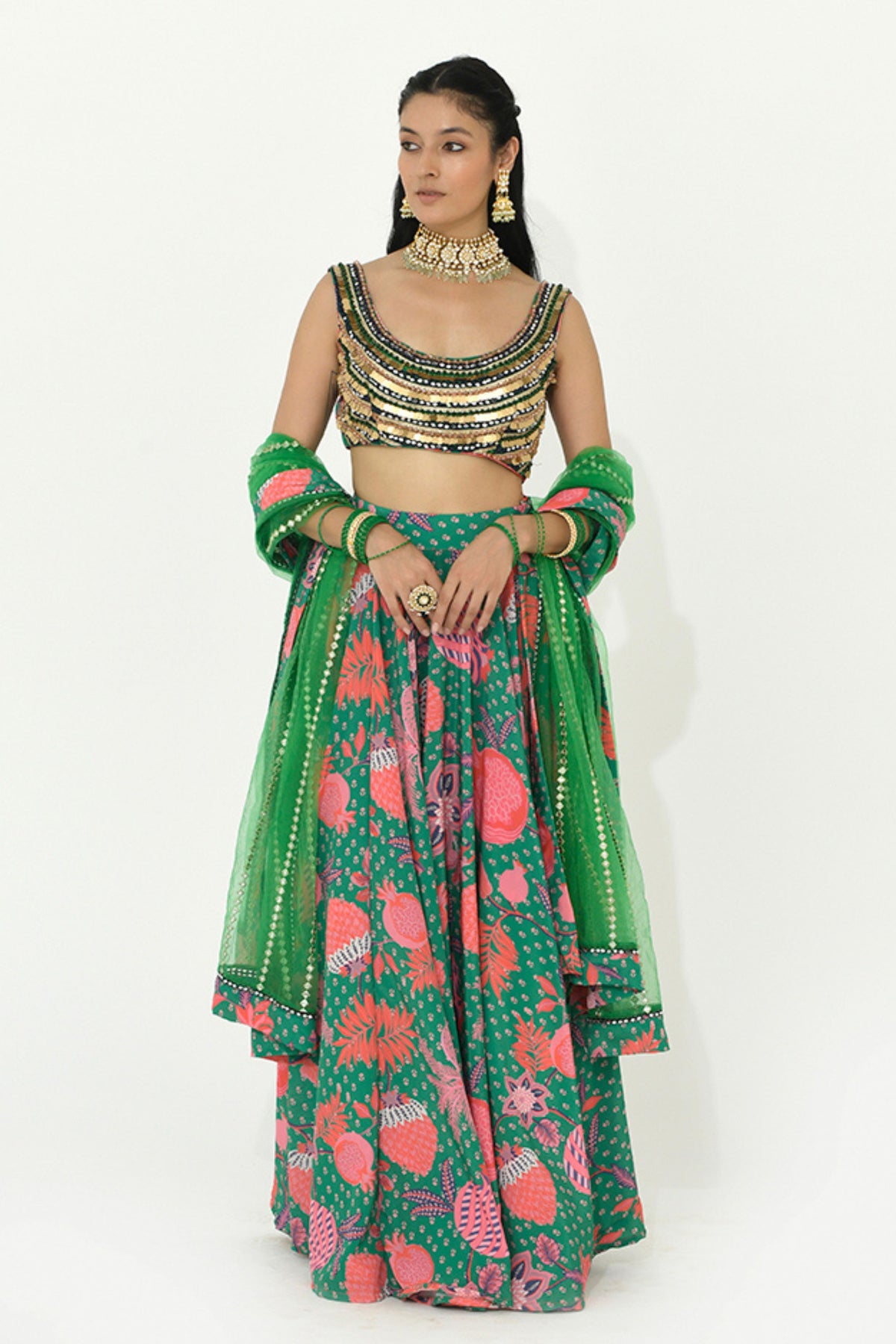 Jade Lehenga Set