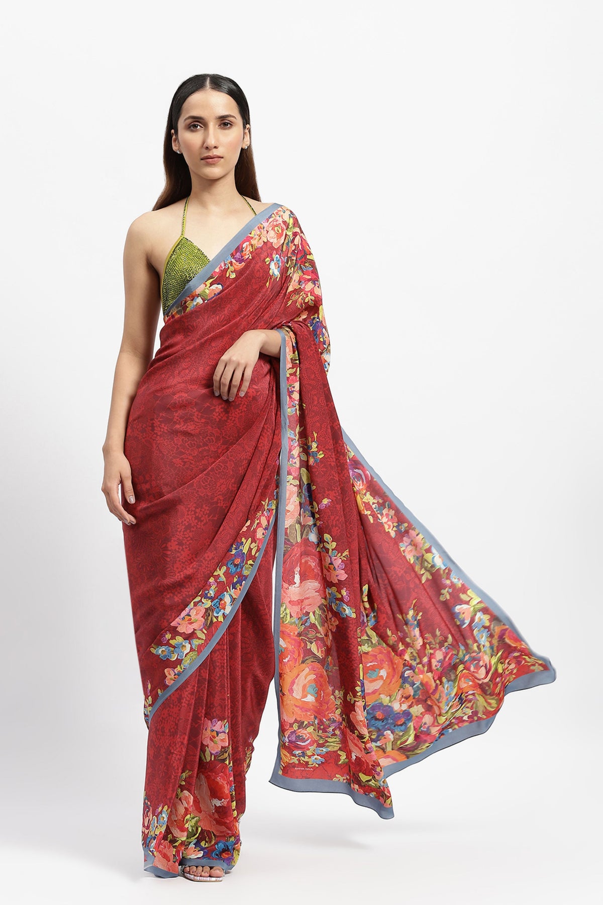 Seeing Red Printed Saree