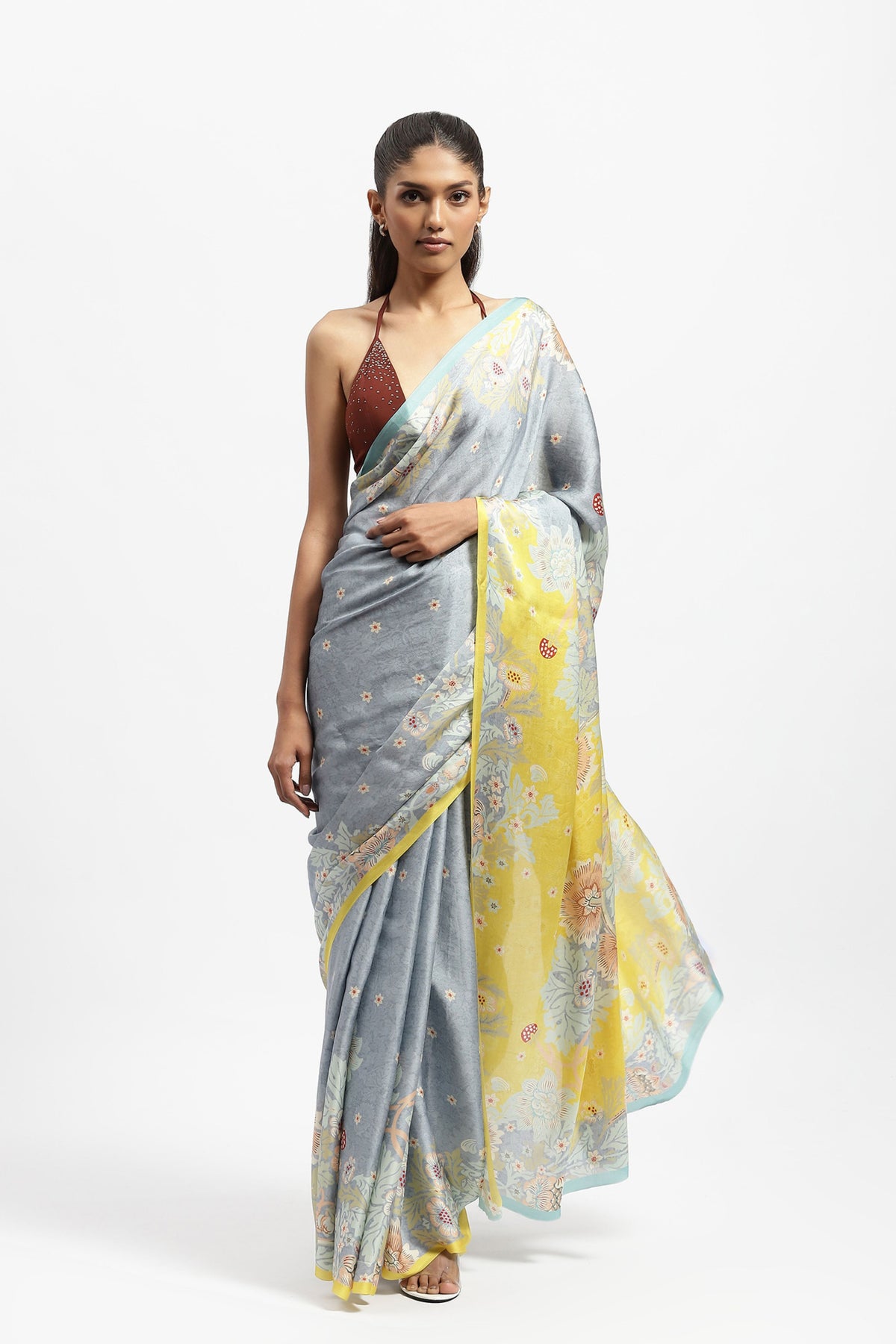 Lime Breeze Printed Saree