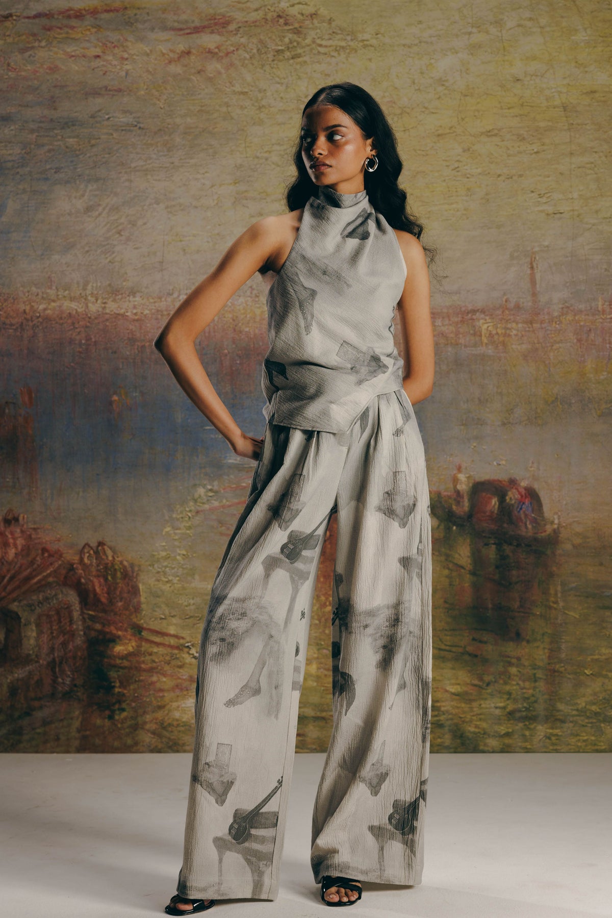 Surrealist Draped Co-ord Set