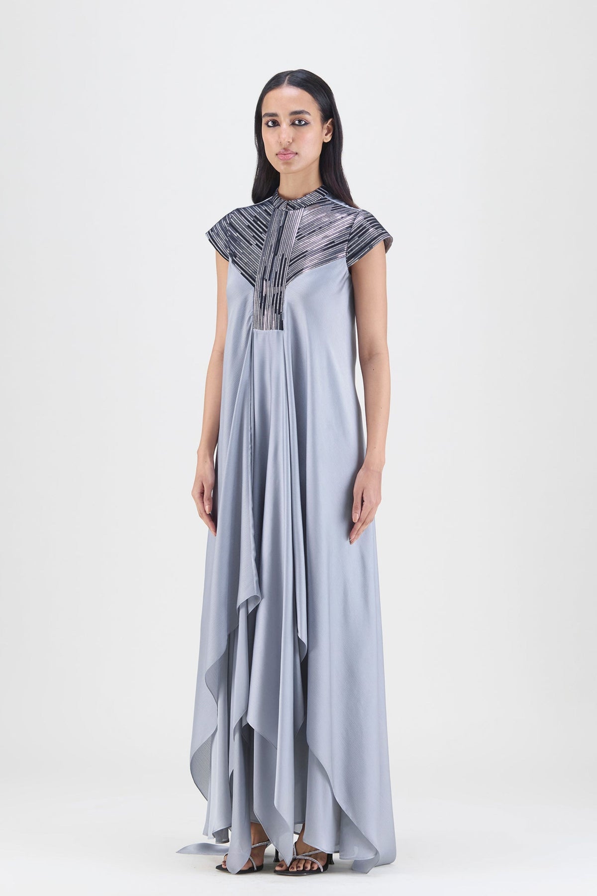 Metallic Steel Paneled Gown