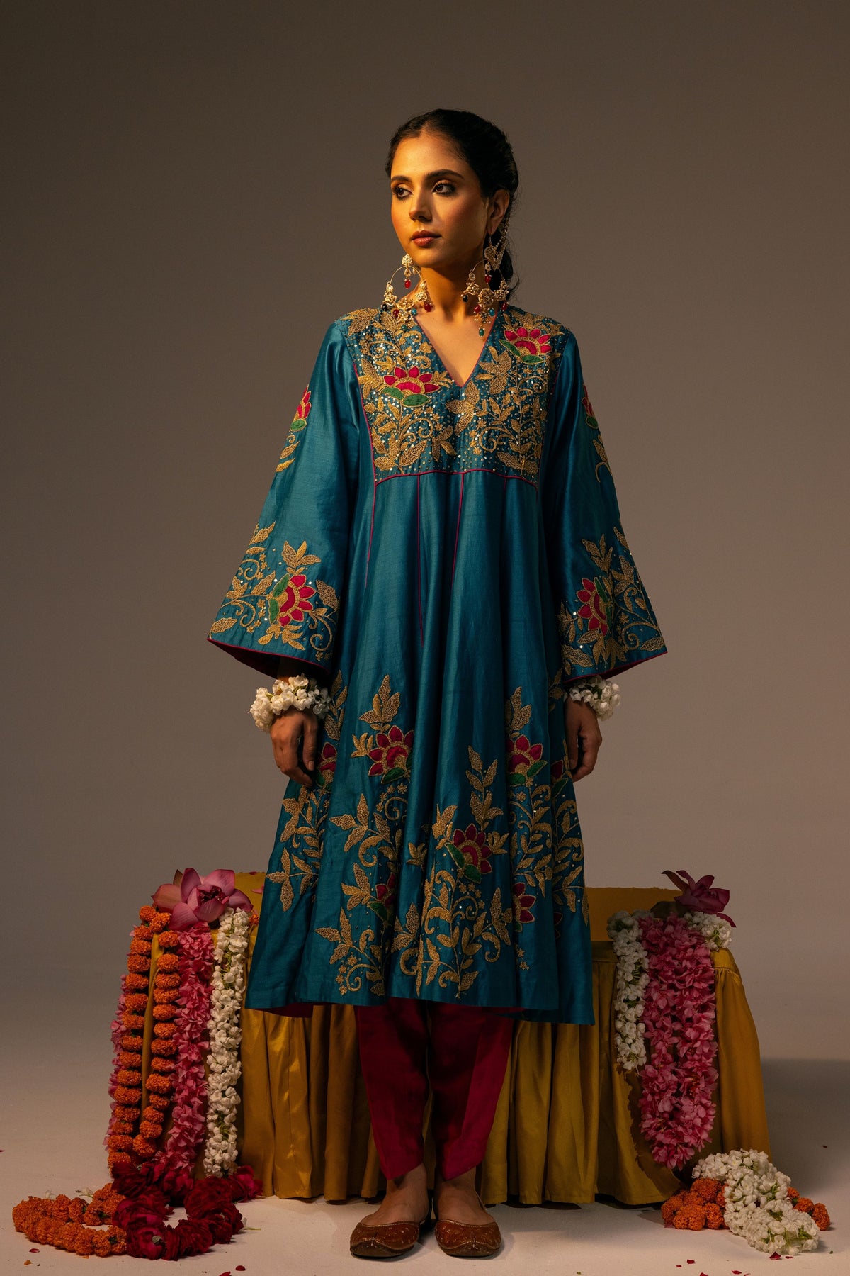 Teal Kurta Set