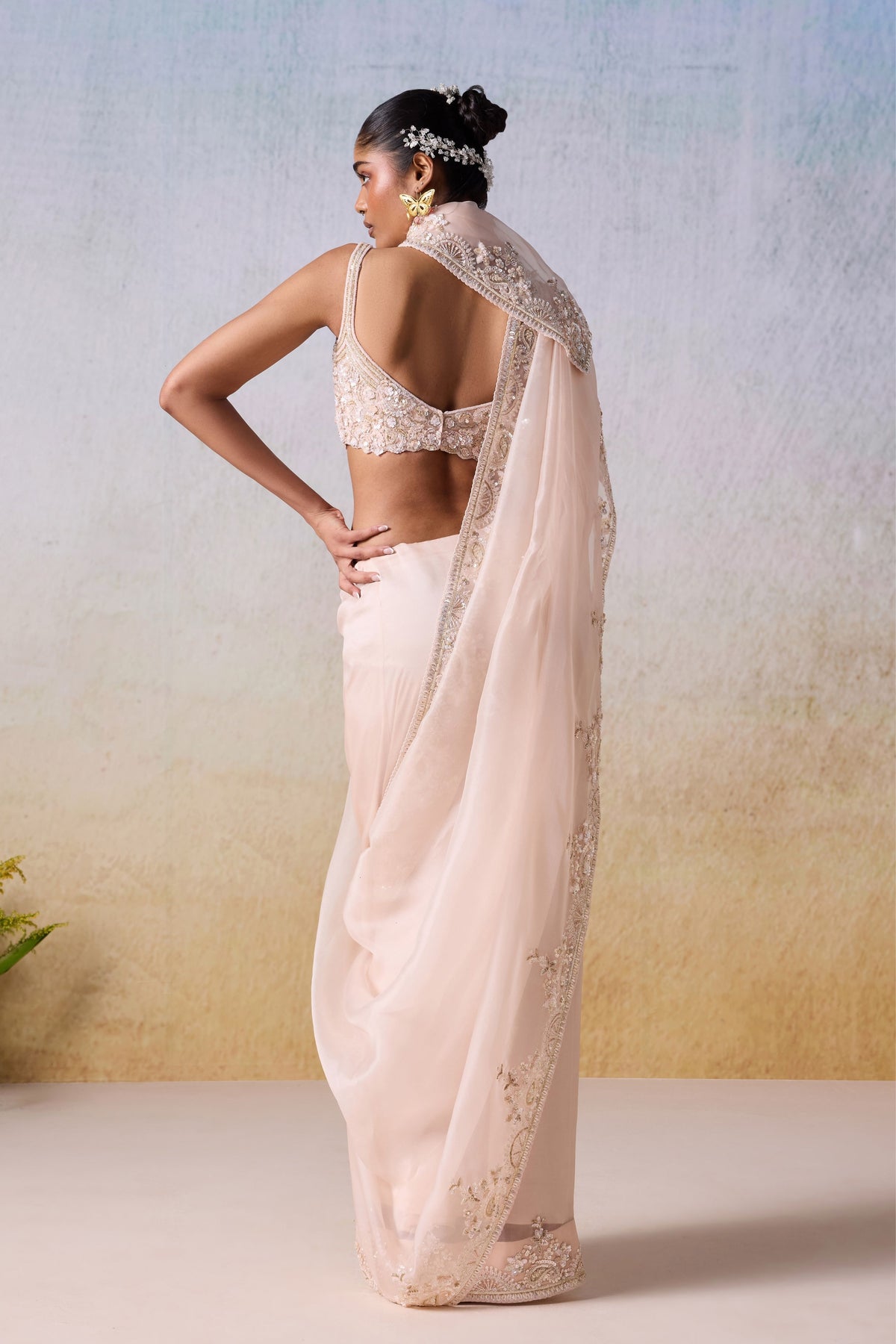 Pearl Pink Saree