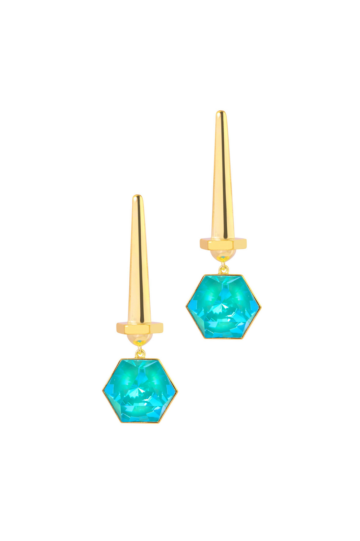 Hexa Crystal Earring - Ocean Waves