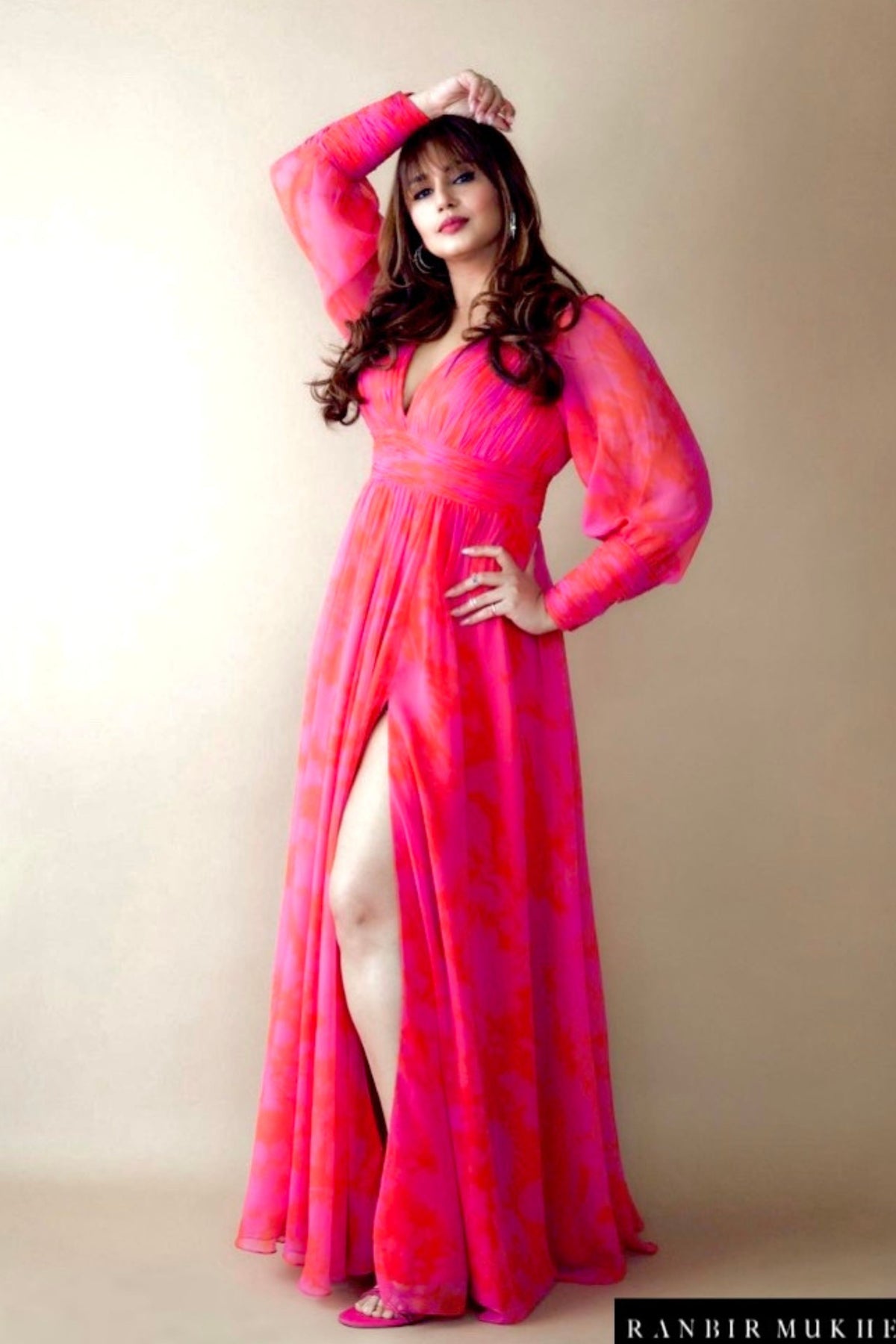 Red &amp; pink suzani dress