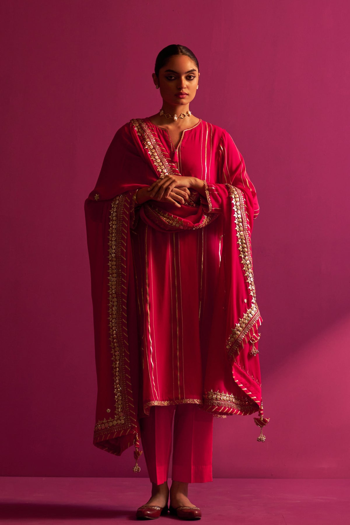 Fuchsia Mahira Kurta Set