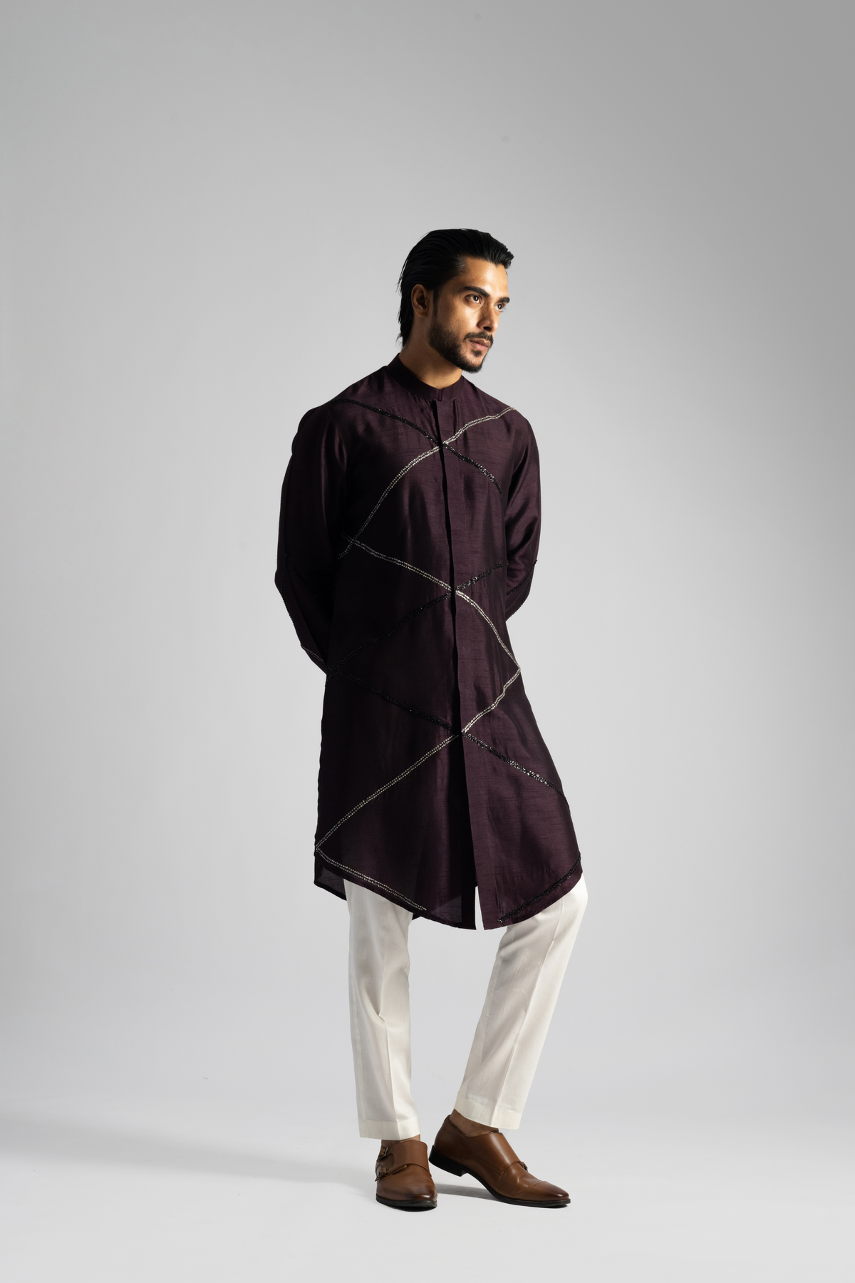 Plum Hued Kurta Set