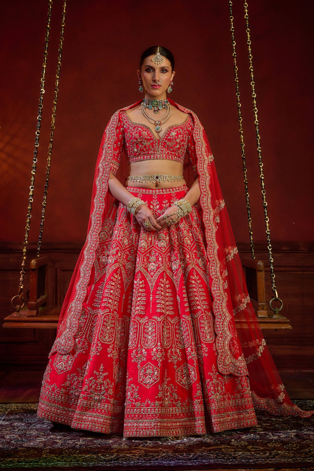 Wave Floral Lehenga Set