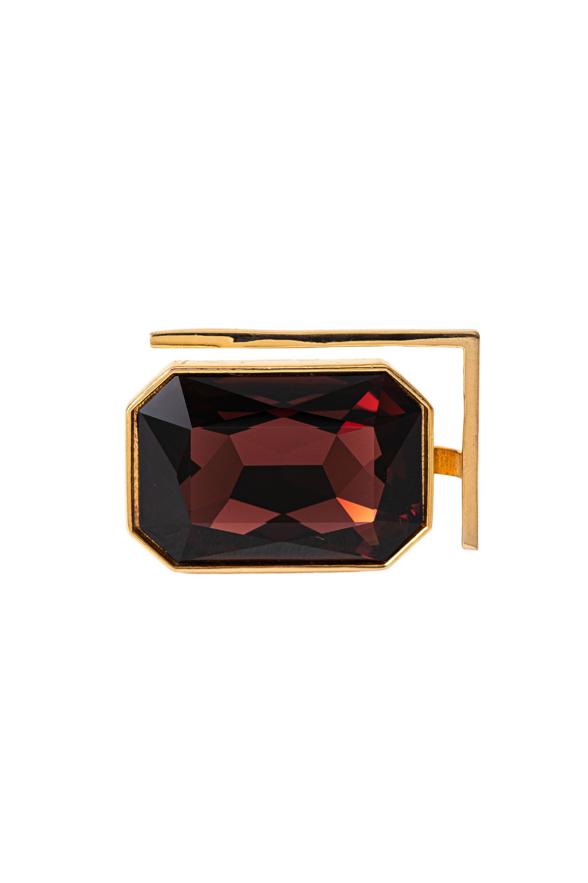 Radiance Crystal Cocktail Ring - Burgundy