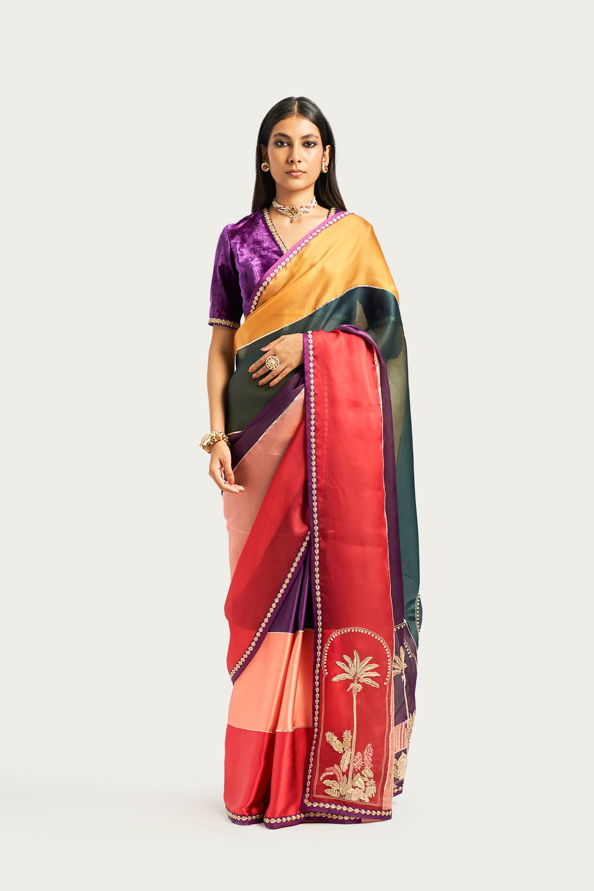 Meknes multicolour saree