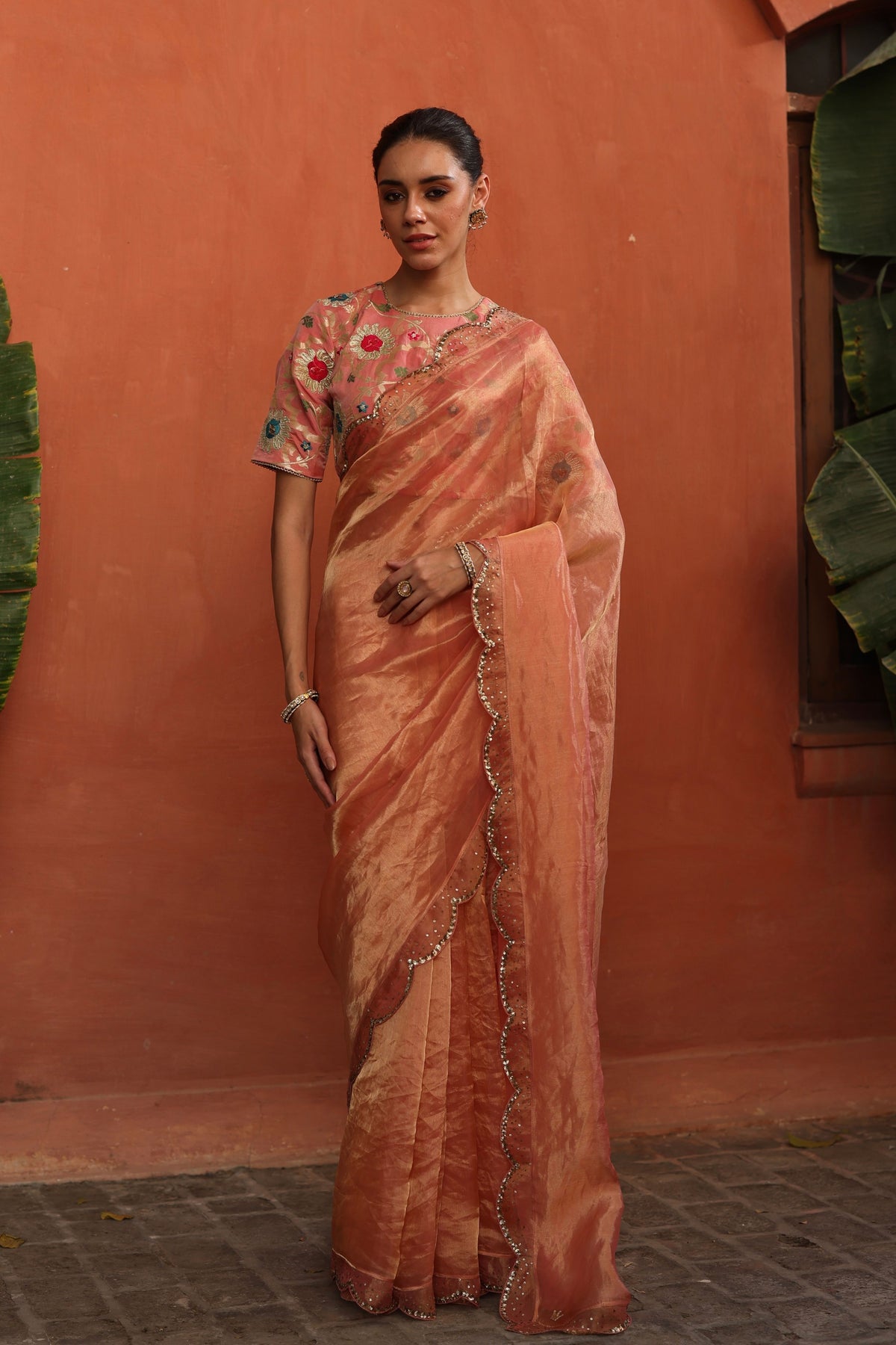 Peach Gulkand Saree