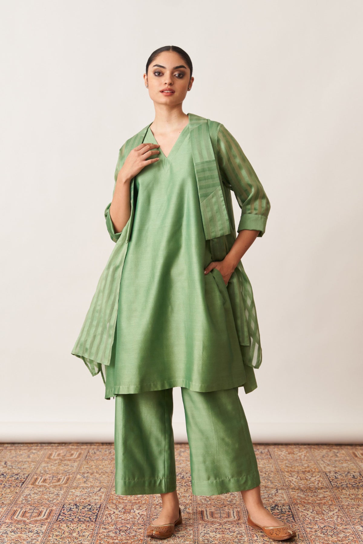 Pista Green Kurta Set