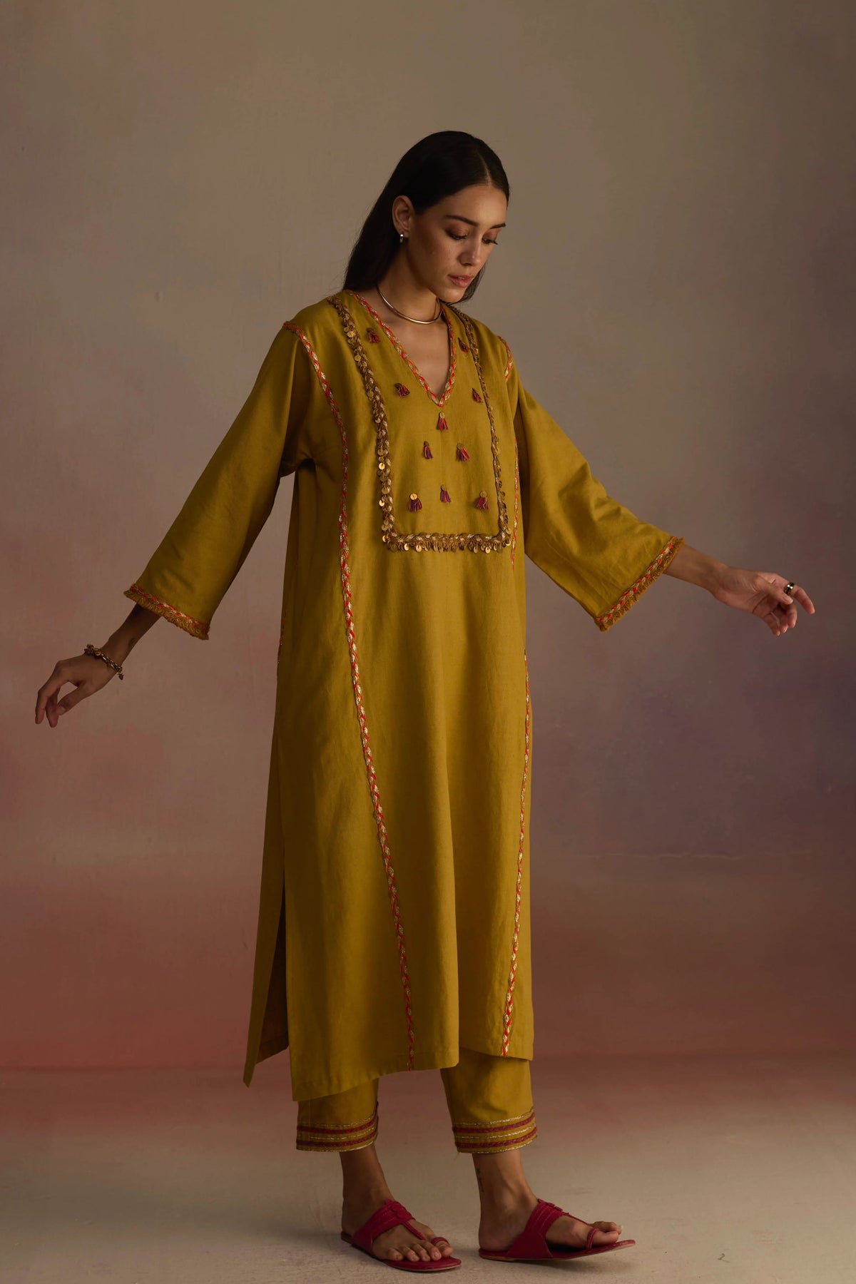 Amber Mustard Kurta