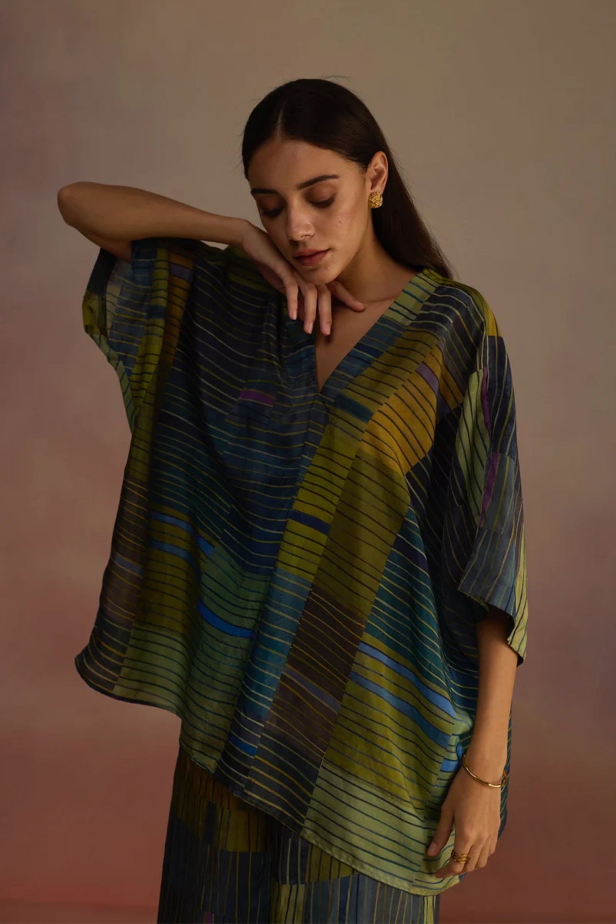 Trellis Asymmetrical Kaftan