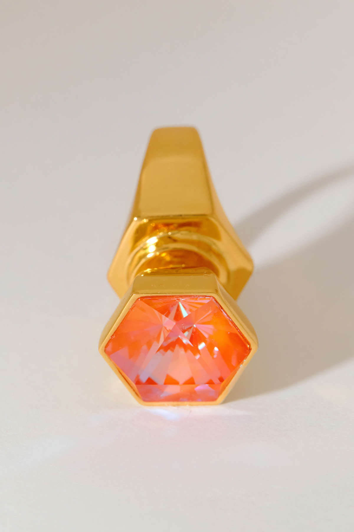 Hexa Crystal Ring - Orange Dawn