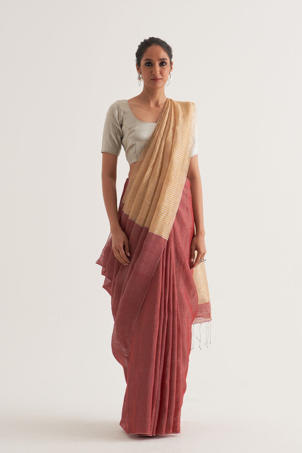 Damini Maroon Saree