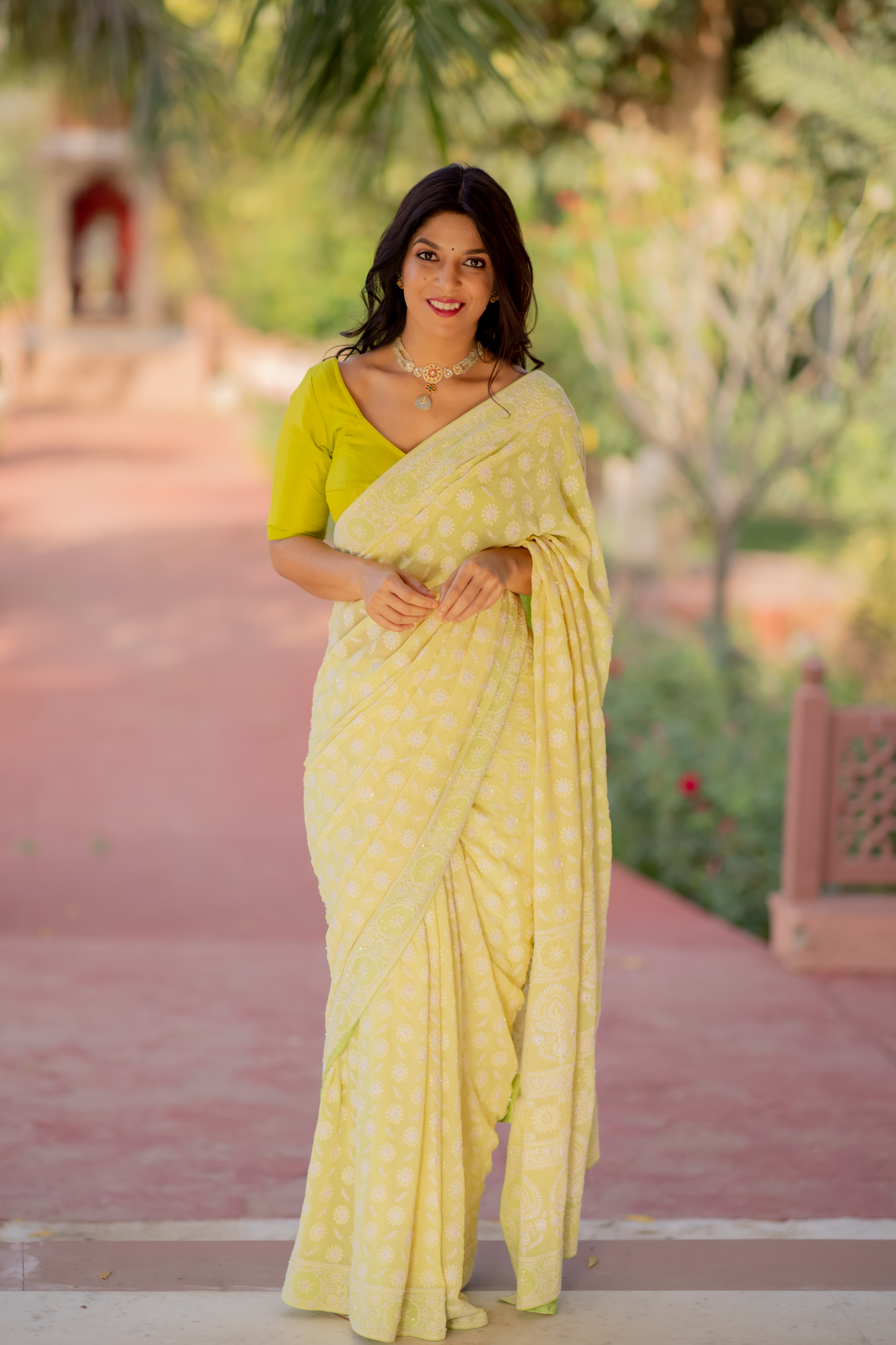 Marigold Buta Saree