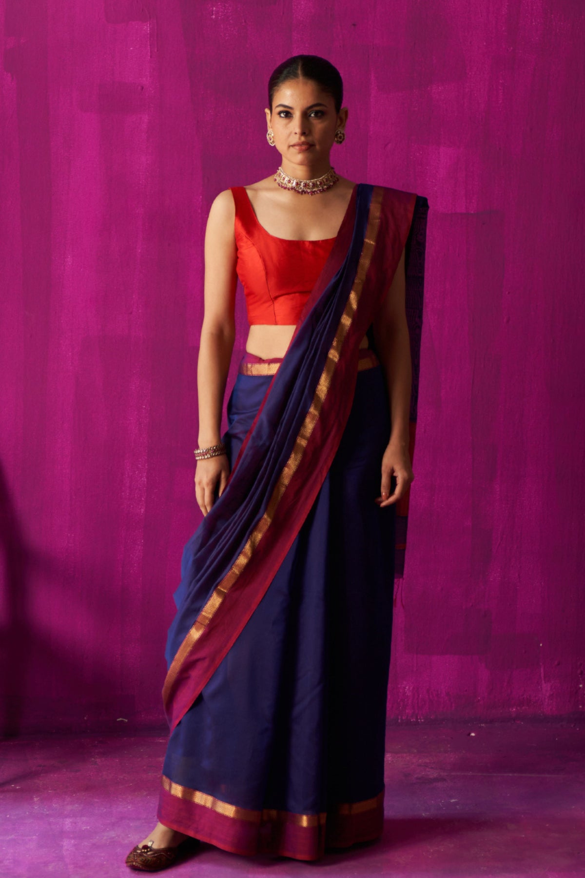 Uma Blue Saree