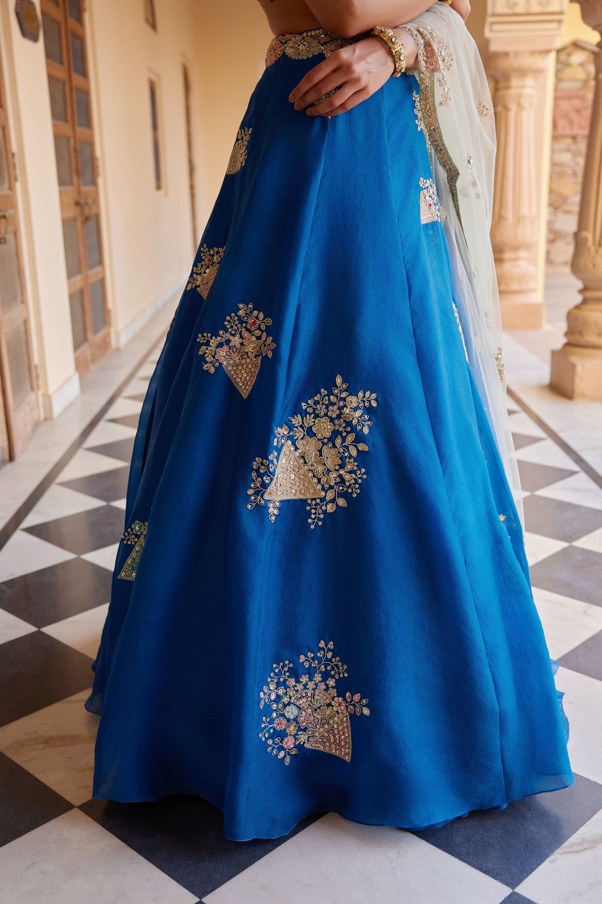 Blueberry Embroidered Lehenga Set