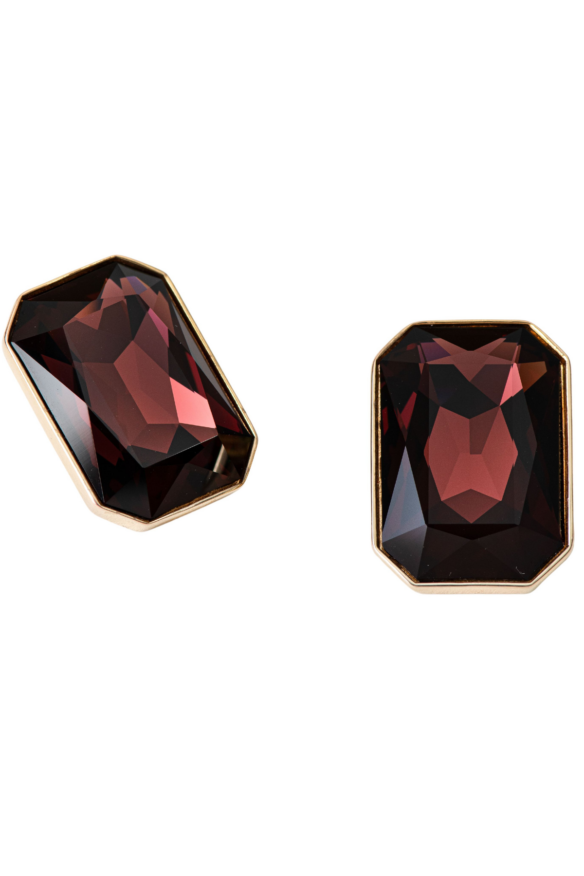 Radiance Crystal Cocktail Earring - Burgundy