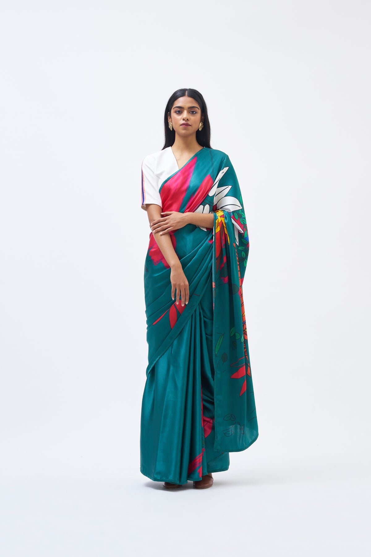 Kaya&#39;s Habitat Emerald Saree