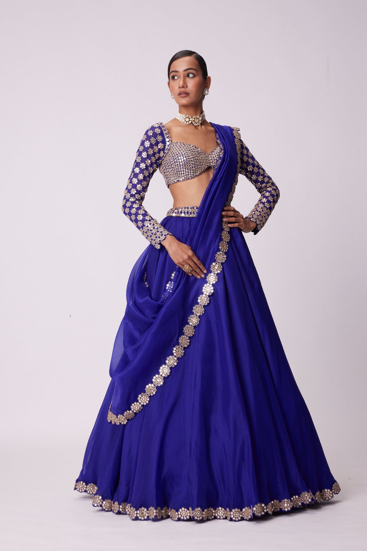 Persian Blue Lehenga Set