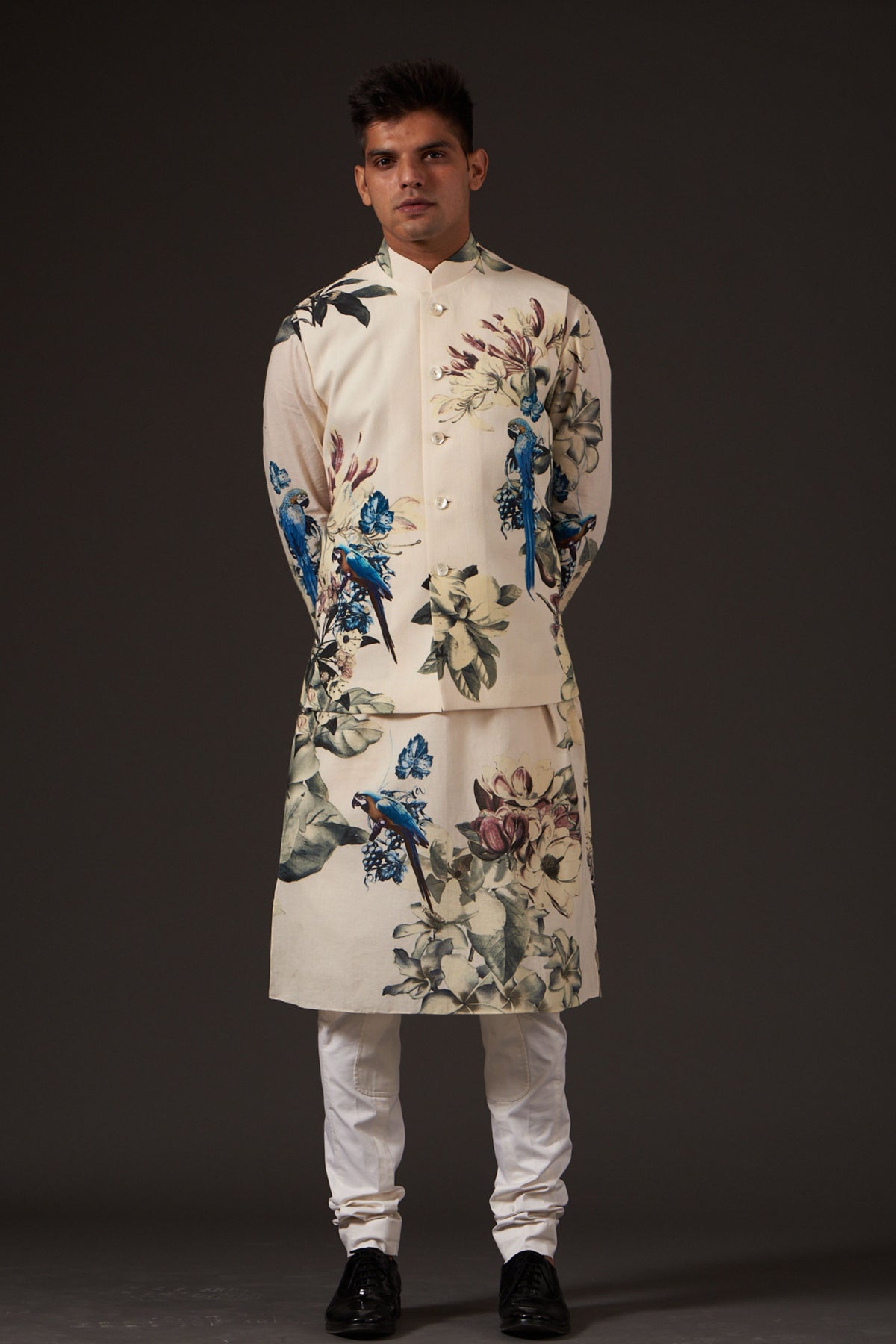 Ivory Floral Kurta Set