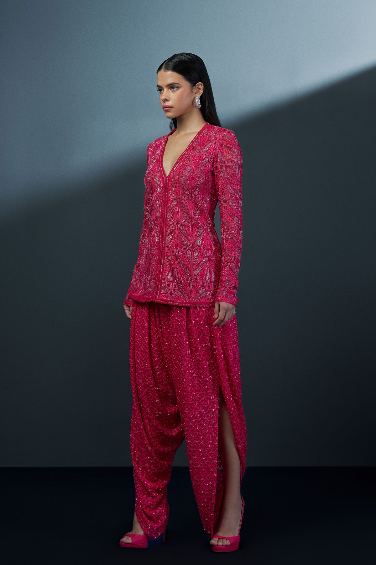 Rosalyn Fuschia Kurta With Pant