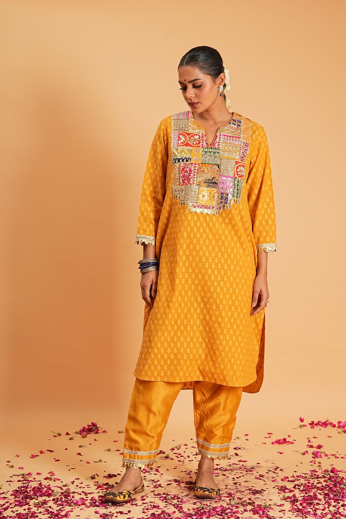 Mustard Goti Tunic