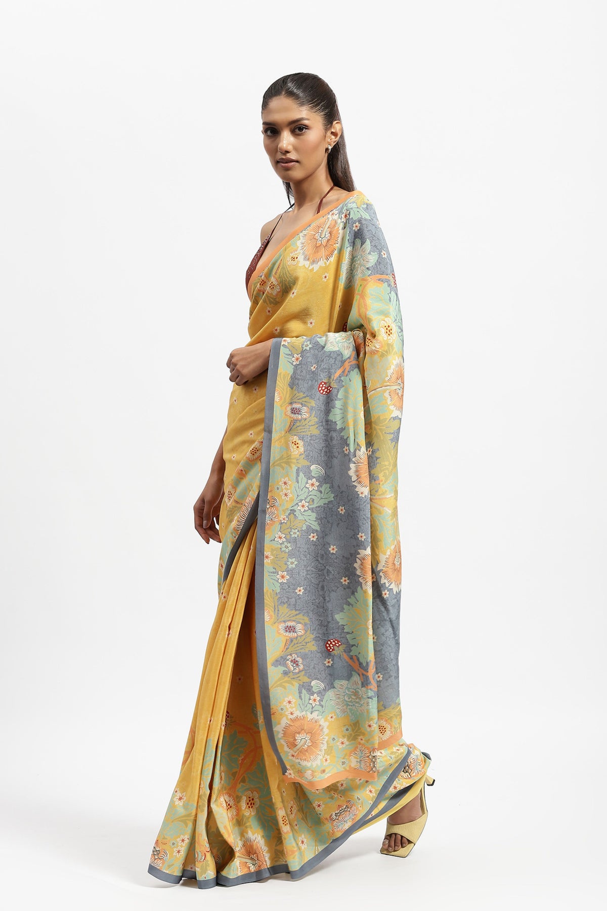 Lemon Love Printed Saree