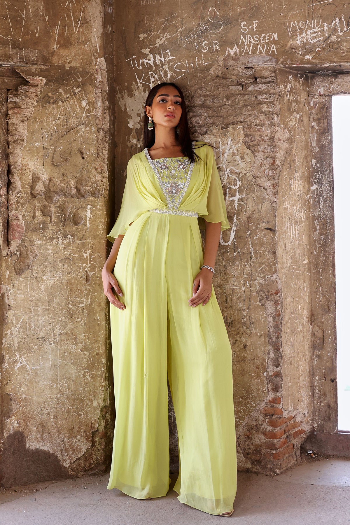 Renell Jumpsuit in Neon Green