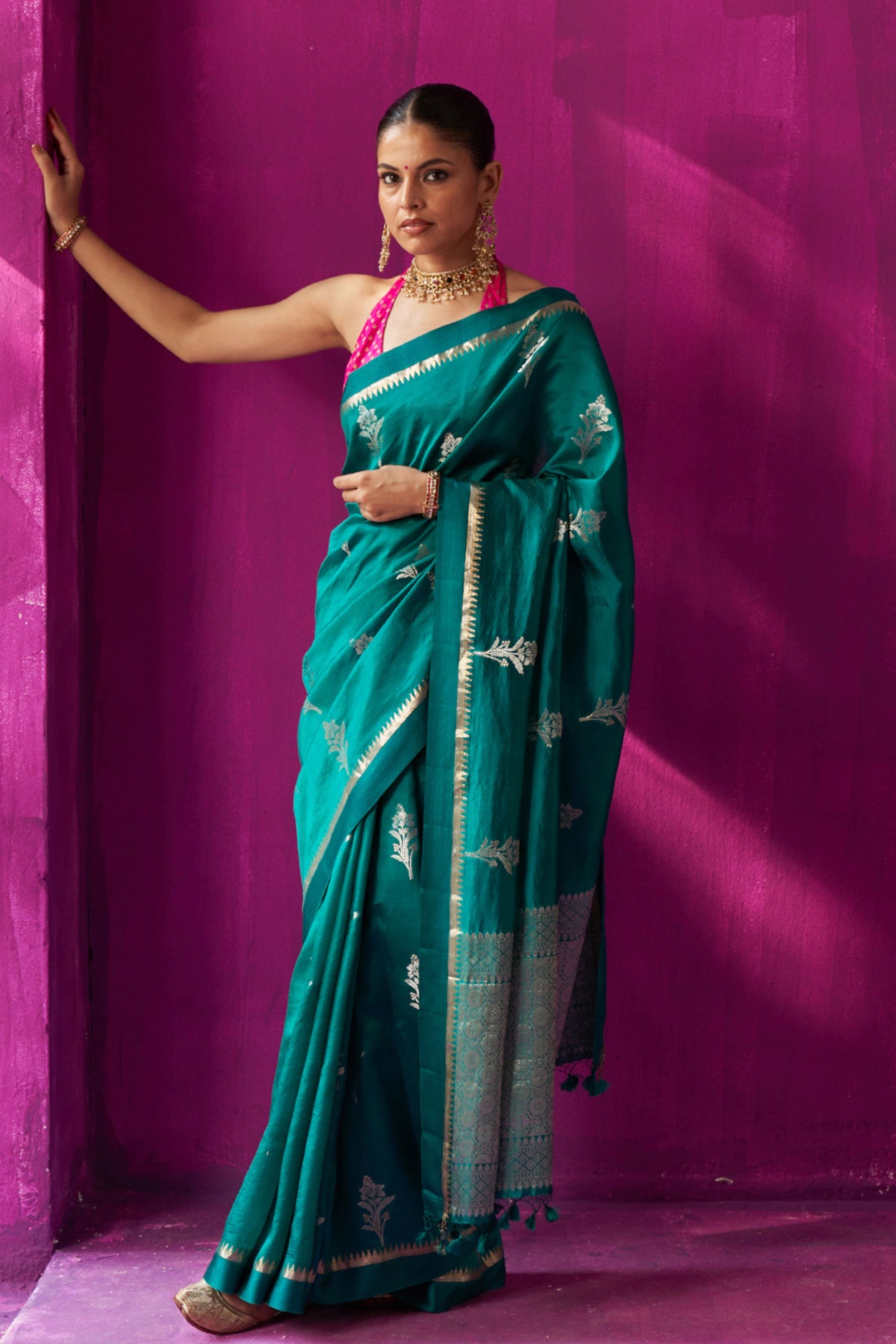 Madhavi Green Saree