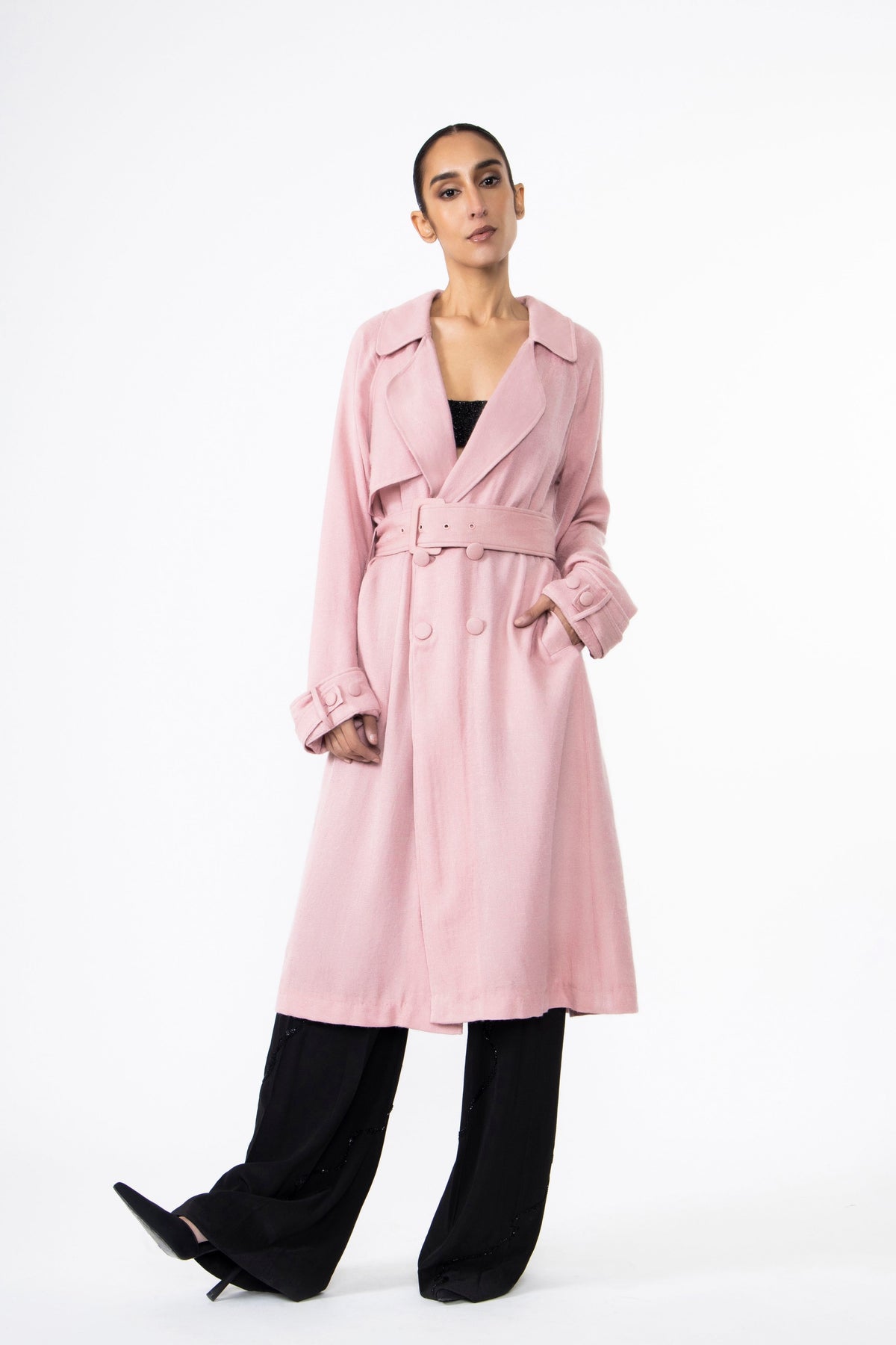 Barely Pink Trench Coat