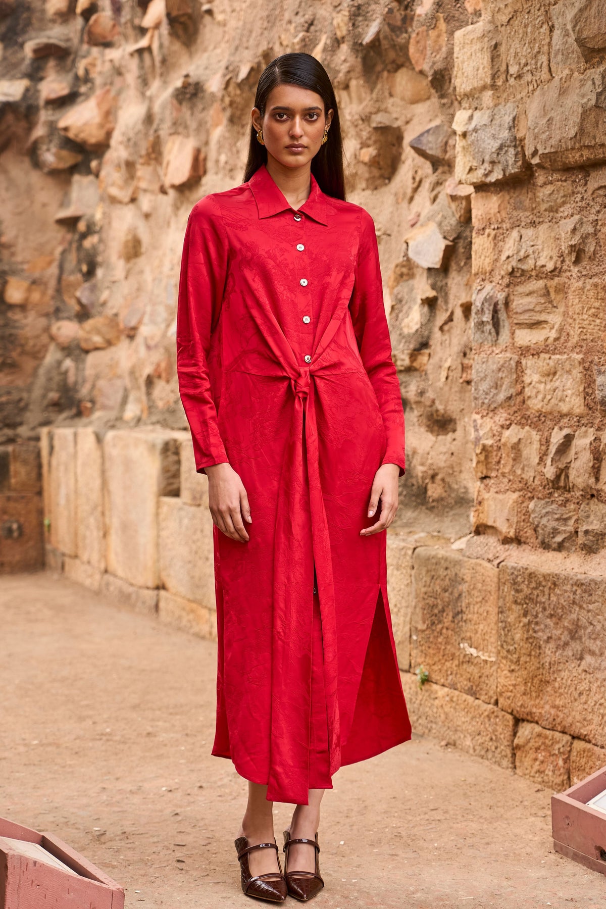 Red Shirt Dress