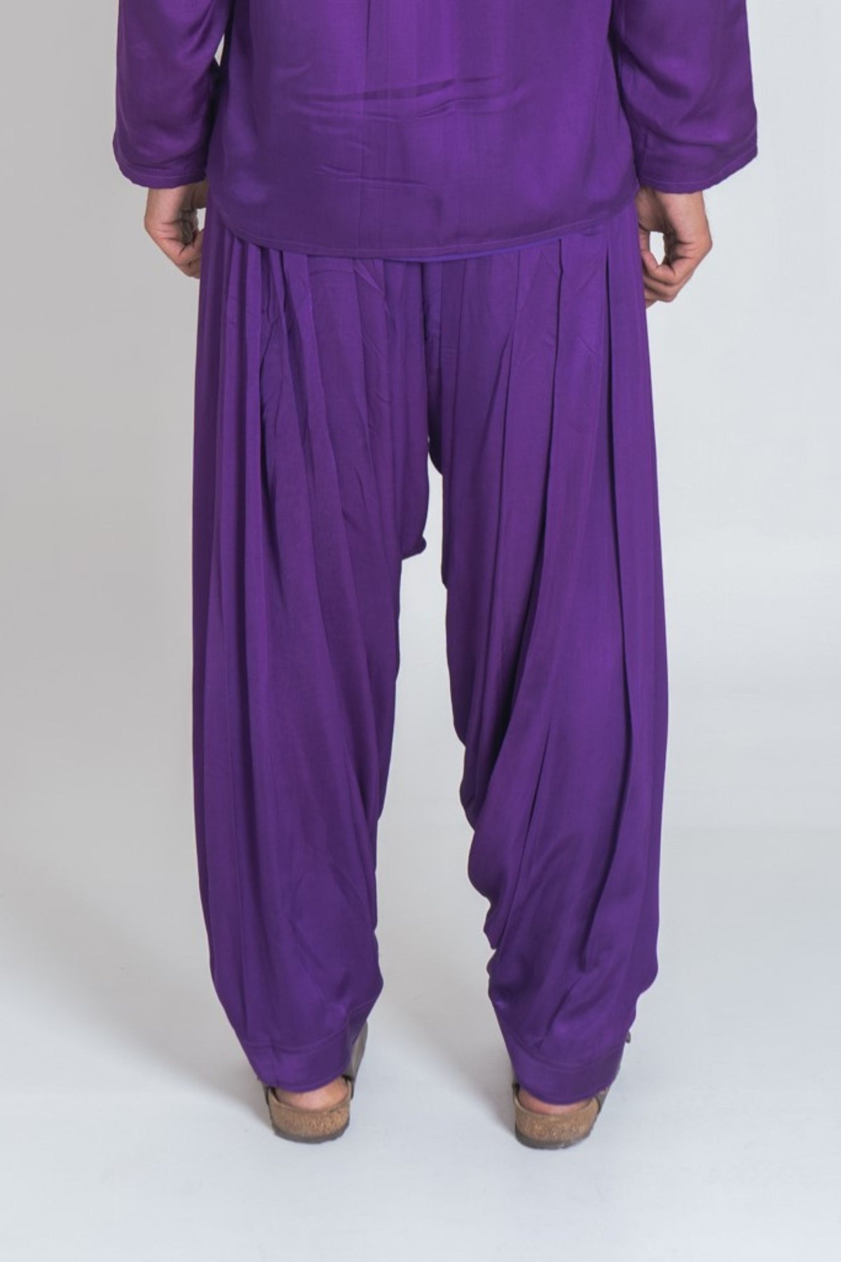 Purple Drapped Dhoti