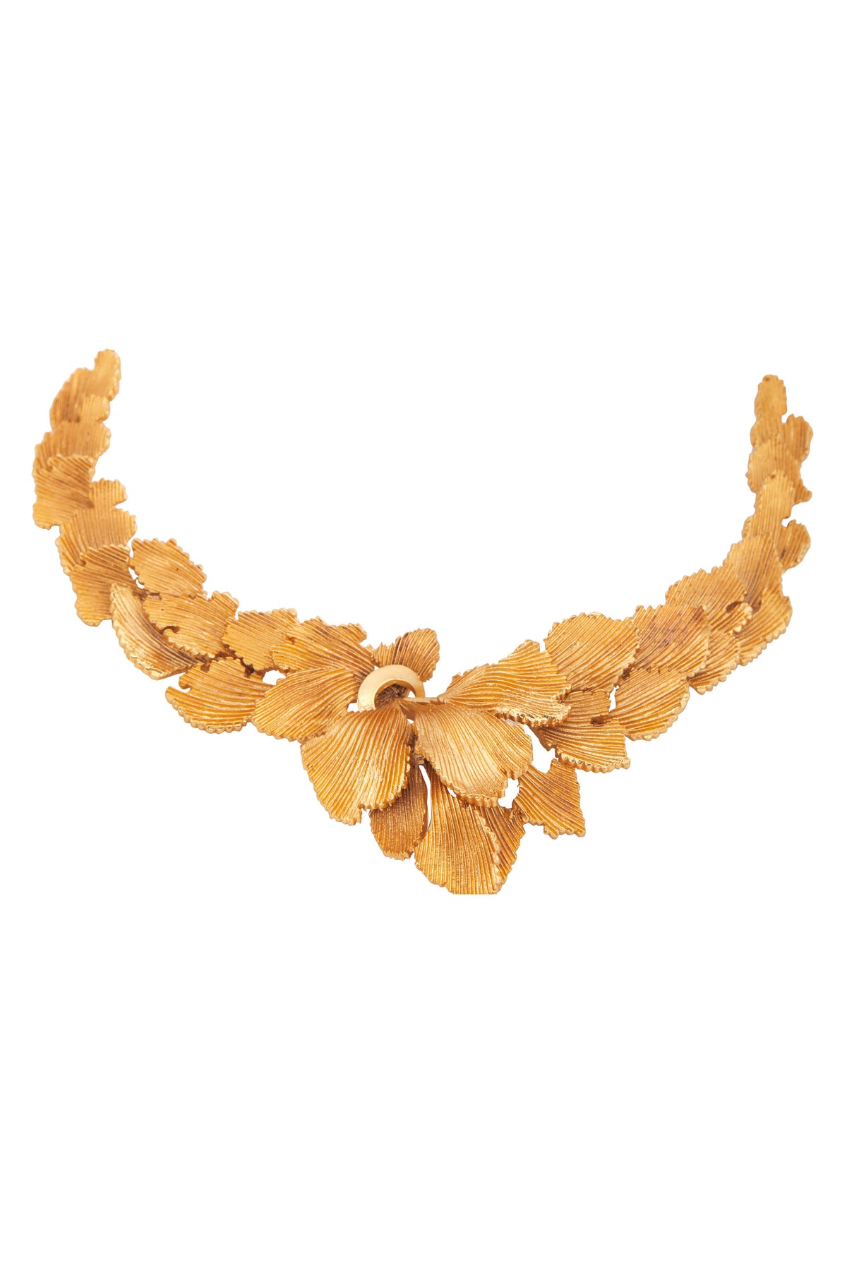 Matte gold floresco necklace