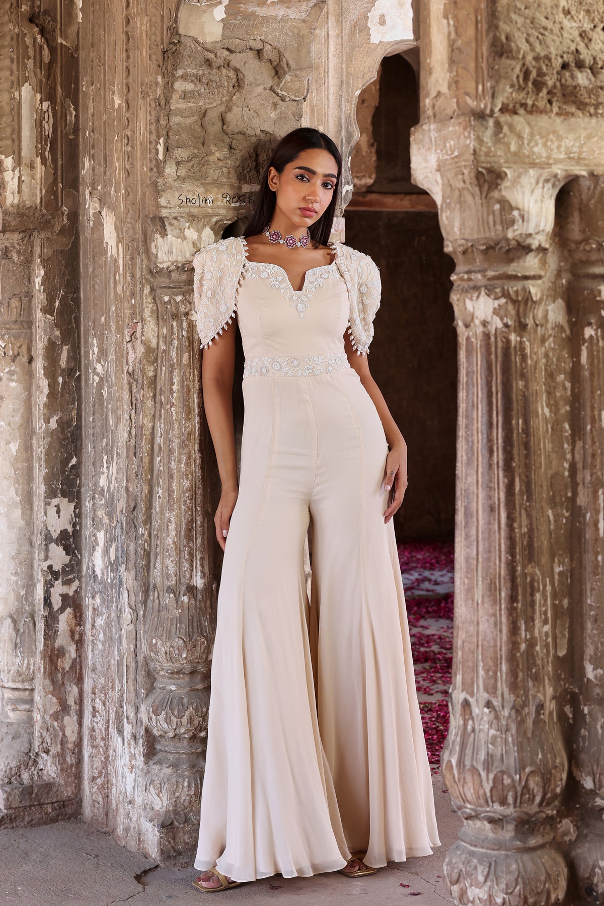 Janvi Jumpsuit in Ivory