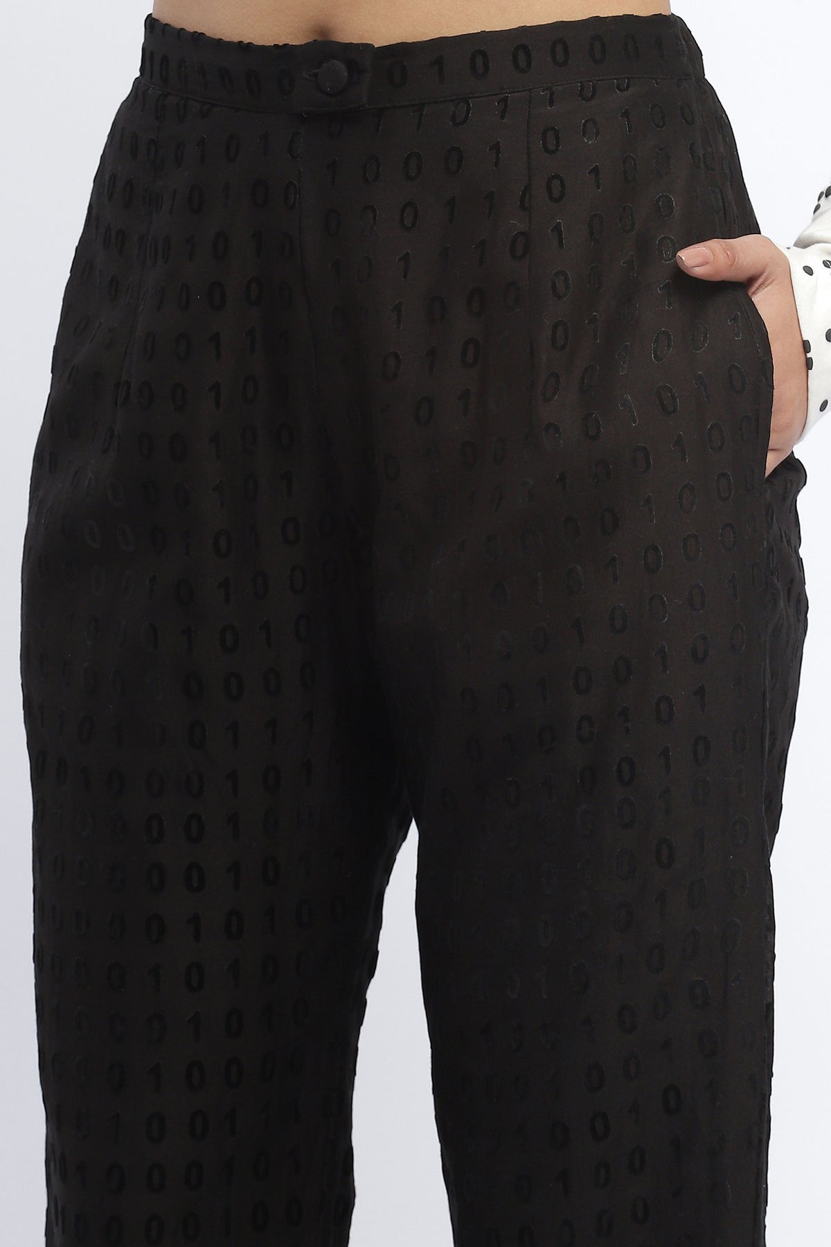 Binary Code Flock Trouser