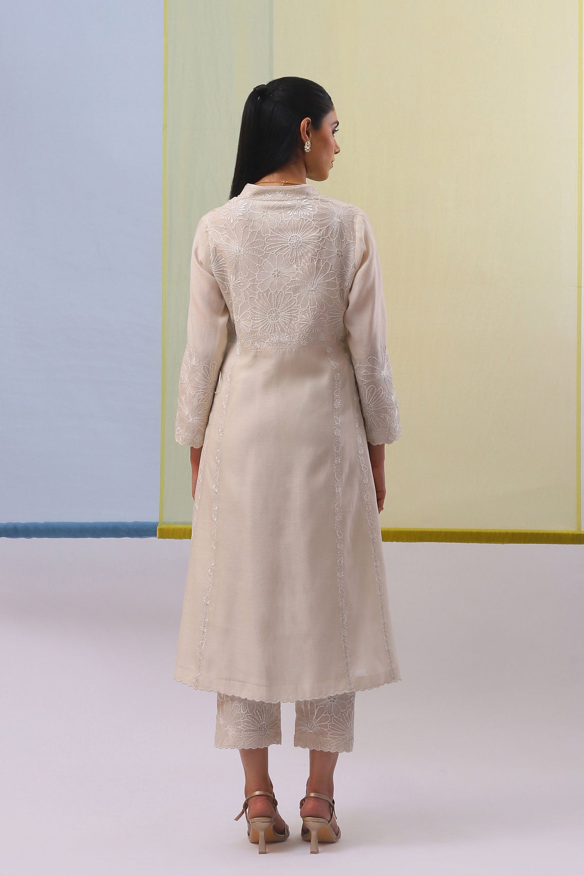 Offwhite Shazi Long Kurta Set