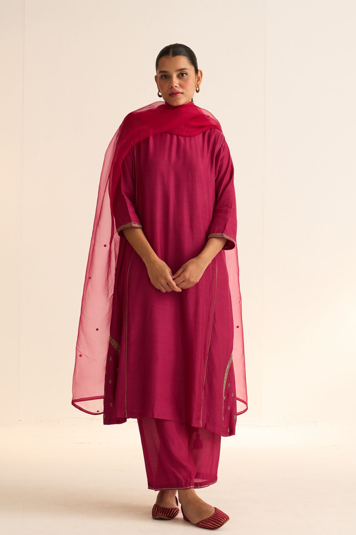 Kumud Rani Pink Kurta Set