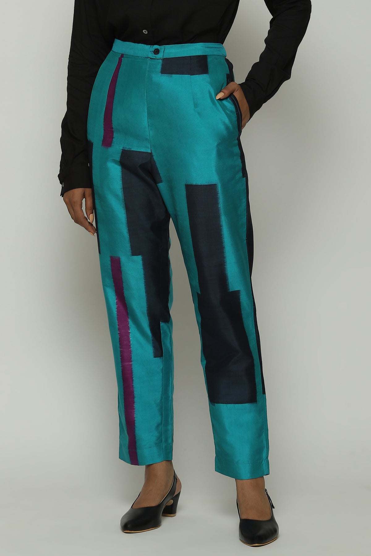 Blue Ikat Tapered Pant