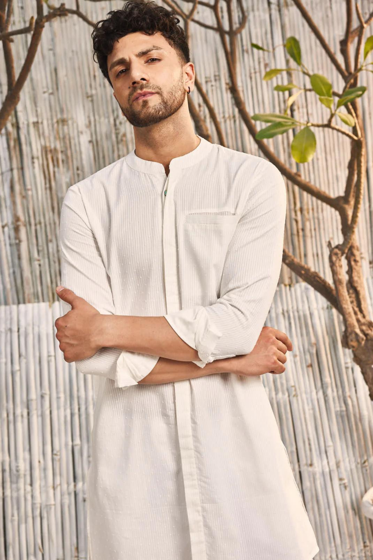 Cotton Placket Kurta Set