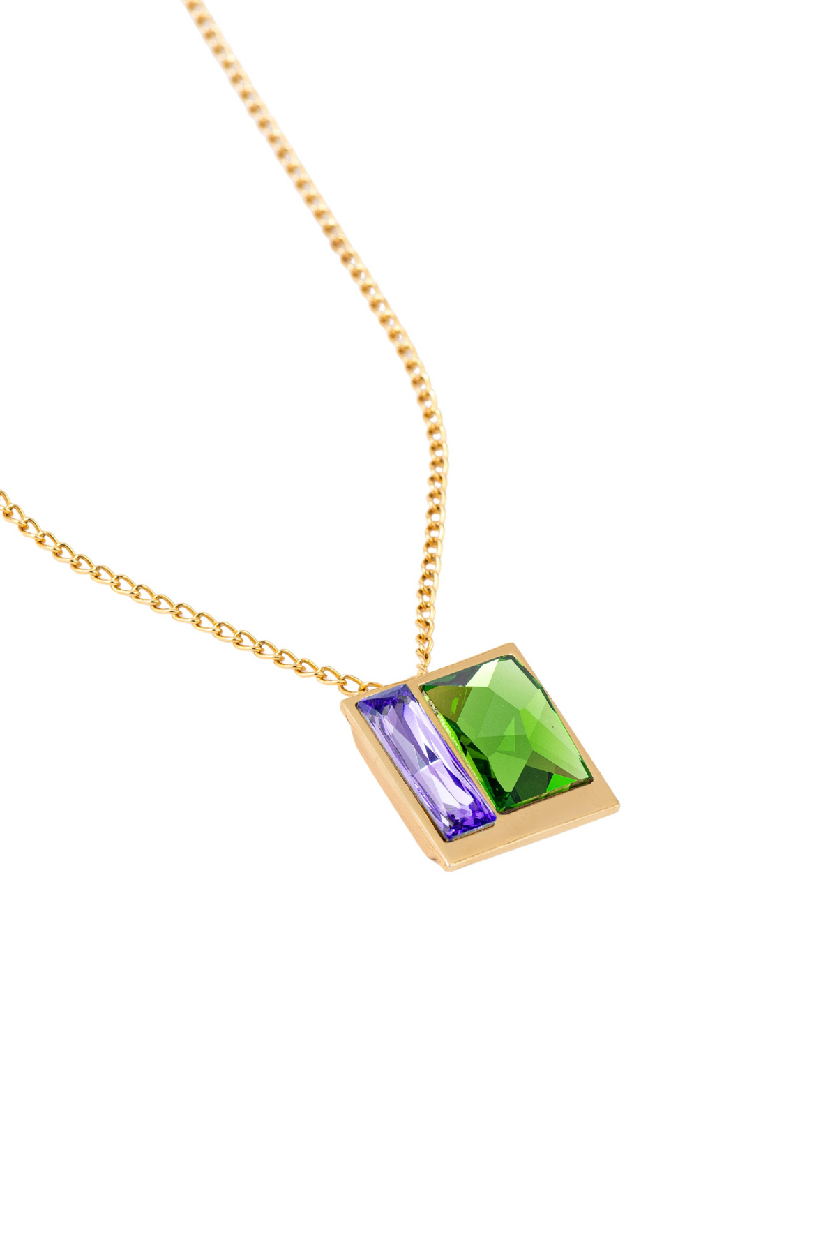 Fusion Crystal Necklace - Fern &amp; Lavender