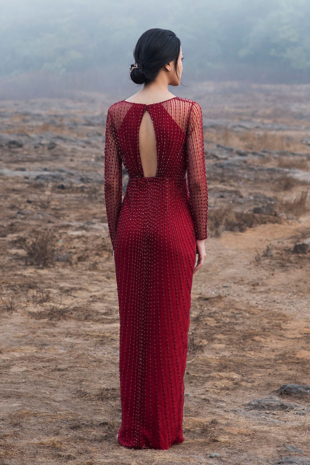 Red Slim Gown