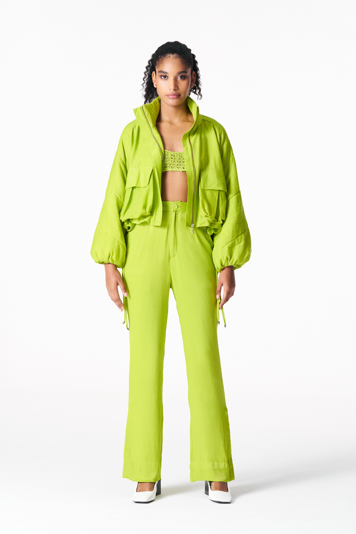 Chartreuse Puffer Jacket